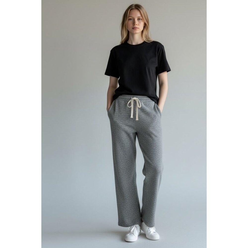 Croft & Barrow Pants Womens S Gray Knit Pull On Lounge Pockets Drawstring Solid